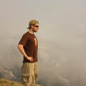 Self Portrait of Philip Granrud traversing Montana wilderness pre-Covid